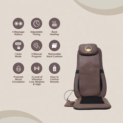 Portable Brown Car Seat Massager