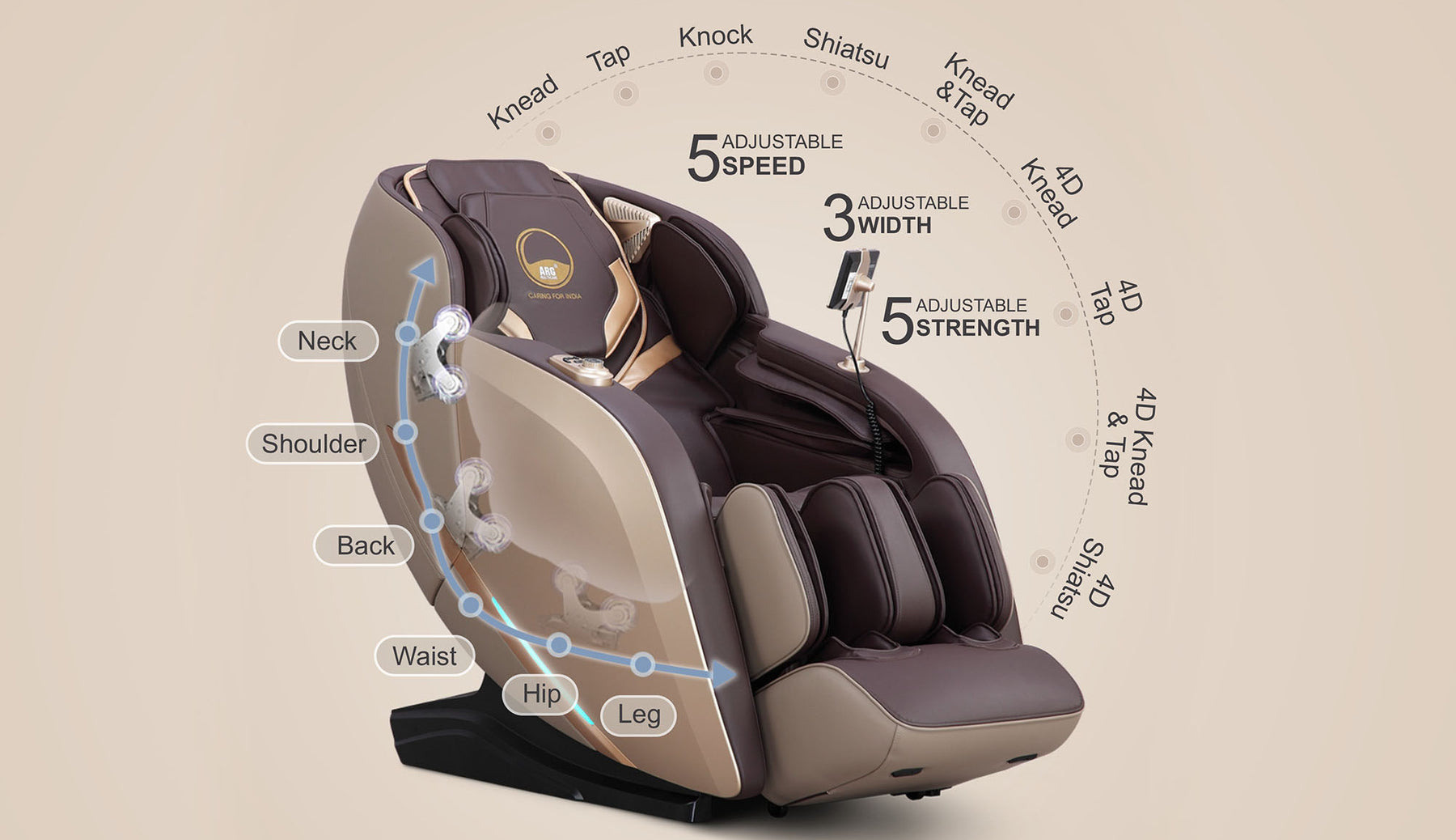 3D LUXURY MASSAGE CHAIR ARG 372